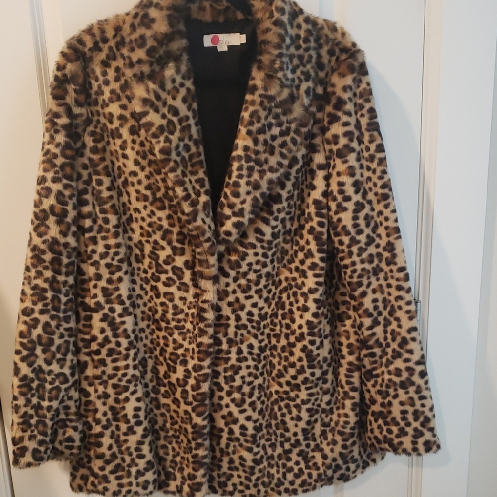 Boden Sz 14 Faux Leopard Jacket